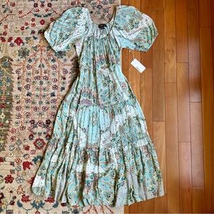 NWT Fifteen Twenty Tiered Puff Sleeve Dress